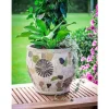 PROREGAL Blütentopf mit Mosaik, Grau, Keramik, 27,5x27,5x25cm* Vasen