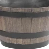PROREGAL Blumentopf 52x30cm Holz-effekt, Fass* Vasen