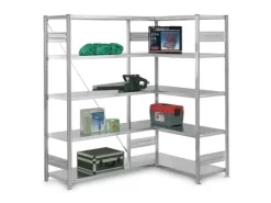 PROREGAL Eckregal Stecksystem T-Profil HxBxT 200 x 100 x 50 cm 5 Ebenen Traglast 124 kg