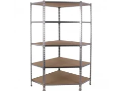 PROREGAL Eckregal Muli HxBxT 180 x 90 x 40 cm 5 Fachböden Fachlast 200 kg Verzinkt* Eckregale