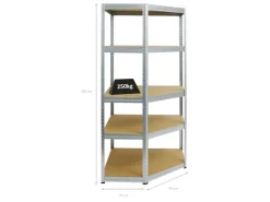 PROREGAL Eckregal Slim Elephant HxBxT 180 x 90 x 45 cm Fachlast 250 kg