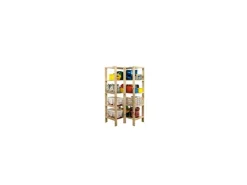 PROREGAL Eckregal Woodland HxBxT 166,4 x 85 x 50 cm Fachlast 120 kg 5 Fachboden Kiefernholz Natur