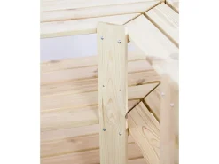 PROREGAL Eckregal Woodland HxBxT 166,4 x 85 x 50 cm Fachlast 120 kg 5 Fachboden Kiefernholz Natur
