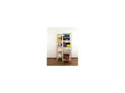 PROREGAL Eckregal Woodland HxBxT 166,4 x 85 x 50 cm Fachlast 120 kg 5 Fachboden Kiefernholz Natur