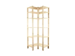 PROREGAL Eckregal Woodland HxBxT 230 x 85 x 50 cm Fachlast 120 kg 6 Fachboden Kiefernholz Natur* Eckregale