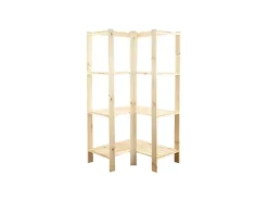 PROREGAL Eckregal Woodland HxBxT 166,4 x 85 x 50 cm Fachlast 120 kg 4 Fachboden Kiefernholz Natur* Holzregale|Eckregale