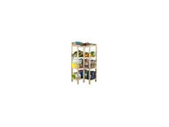 PROREGAL Eckregal Woodland HxBxT 166,4 x 85 x 50 cm Fachlast 120 kg 4 Fachboden Kiefernholz Natur* Holzregale|Eckregale
