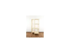 PROREGAL Eckregal Woodland HxBxT 166,4 x 85 x 50 cm Fachlast 120 kg 4 Fachboden Kiefernholz Natur* Holzregale|Eckregale