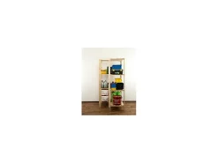 PROREGAL Eckregal Woodland HxBxT 166,4 x 85 x 50 cm Fachlast 120 kg 4 Fachboden Kiefernholz Natur* Holzregale|Eckregale