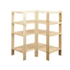 PROREGAL Eckregal Woodland HxBxT 115 x 85 x 50 cm Fachlast 120 kg 4 Fachboden Kiefernholz Natur