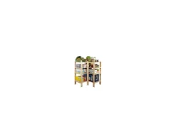 PROREGAL Eckregal Woodland HxBxT 115 x 85 x 50 cm Fachlast 120 kg 4 Fachboden Kiefernholz Natur