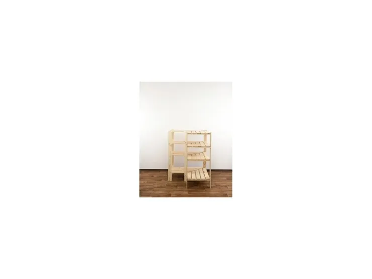 PROREGAL Eckregal Woodland HxBxT 115 x 85 x 50 cm Fachlast 120 kg 4 Fachboden Kiefernholz Natur