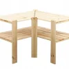 PROREGAL Eckregal Woodland HxBxT 64 x 80 x 50 cm Fachlast 120 kg 3 Fachboden Kiefernholz Natur
