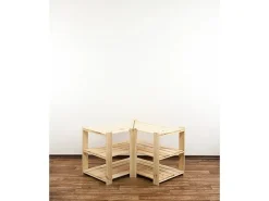 PROREGAL Eckregal Woodland HxBxT 64 x 80 x 50 cm Fachlast 120 kg 3 Fachboden Kiefernholz Natur