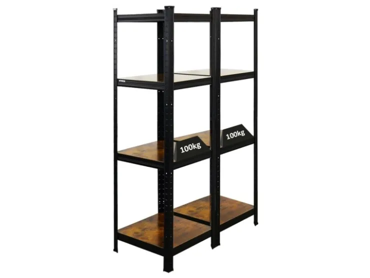 PROREGAL 2er Vintage Series Schwerlastregal Ragnar Set HxBxT 150x45x45cm Fachlast 100kg Vintagebraun-Schwarz* Weitere Regale