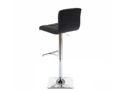 PROREGAL 2er-Set Barhocker Gepolstert Und Höhenverstellbar Mit Lehne Sitzhöhe 63-84cm Mit Lehne Drehbar Stoff/Textil Dunkelgrau Chromfuß Barstuhl* Hocker