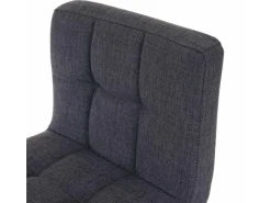 PROREGAL 2er-Set Barhocker Gepolstert Und Höhenverstellbar Mit Lehne Sitzhöhe 63-84cm Mit Lehne Drehbar Stoff/Textil Dunkelgrau Chromfuß Barstuhl* Hocker