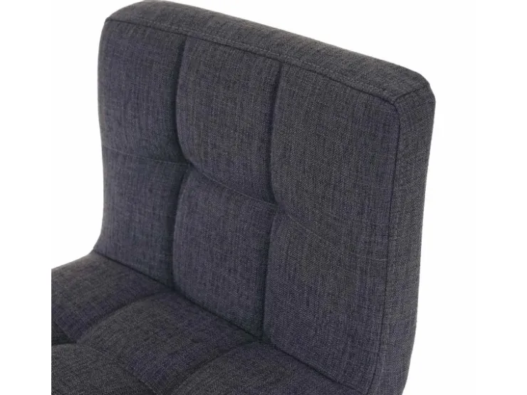 PROREGAL 2er-Set Barhocker Gepolstert Und Höhenverstellbar Mit Lehne Sitzhöhe 63-84cm Mit Lehne Drehbar Stoff/Textil Dunkelgrau Chromfuß Barstuhl* Hocker