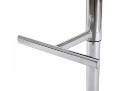 PROREGAL 2er-Set Barhocker Gepolstert Und Höhenverstellbar Mit Lehne Sitzhöhe 63-84cm Mit Lehne Drehbar Stoff/Textil Dunkelgrau Chromfuß Barstuhl* Hocker
