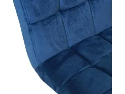 PROREGAL 2er-Set Barhocker Gepolstert Mit Lehne Sitzhöhe 63-87cm Höhenverstellbar Samt Petrol-Blau Fuß Schwarz Tresenhocker Barstuhl* Hocker
