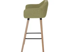PROREGAL 2er-Set Barhocker Oslo Mit Lehne Sitzhöhe 79cm Textil Barstuhl Tresenhocker