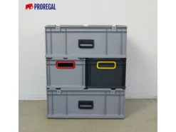 PROREGAL Eurobox Nextgen Color HxBxT 32x30x40cm 30 Liter Griffe Gelb Offen Schwarz Eurobehälter Transportbox Transportbehälter* Aufbewahrung