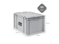 PROREGAL Eurobox Nextgen Portable HxBxT 335x 40 x 60 cm 65 Liter Eurobehälter Transportbox Transportbehälter Stapelbehälter* Aufbewahrung