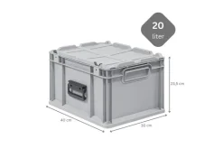 PROREGAL Eurobox Nextgen Portable HxBxT 235x 30 x 40 cm 20 Liter Eurobehälter Transportbox Transportbehälter Stapelbehälter* Aufbewahrung