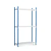 PROREGAL Fachbodenregal Maximus Pro HxBxT 240 x 125 x 60 cm 3 Ebenen Offener Fachboden Fachlast 248 kg Lichtblau-Lichtgrau* Büroregale
