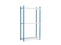 PROREGAL Fachbodenregal Maximus Pro HxBxT 240 x 125 x 60 cm 3 Ebenen Offener Fachboden Fachlast 248 kg Lichtblau-Lichtgrau* Büroregale