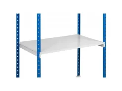 PROREGAL Fachbodenregal Maximus Pro HxBxT 260 x 100 x 100 cm 7 Ebenen Metallplatten-Fachboden Fachlast 249 kg Lichtblau-Lichtgrau* Kunststoffregale