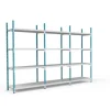 PROREGAL Fachbodenregal Maximus Pro HxBxT 240 x 150 x 80 cm 4 Ebenen PVC-Fachboden Fachlast 236 kg Lichtblau-Lichtgrau* Kunststoffregale