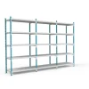 PROREGAL Fachbodenregal Maximus Pro HxBxT200 x 125 x 40 cm 5 Ebenen PVC-Fachboden Fachlast 248 kg Lichtblau-Lichtgrau