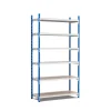 PROREGAL Fachbodenregal Maximus HxBxT 220 x 100 x 68 cm 6 Ebenen Spanplatten-Fachboden Fachlast 182 kg Lichtblau-Lichtgrau* Büroregale