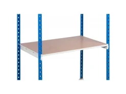 PROREGAL Fachbodenregal Maximus HxBxT200 x 150 x 68 cm 5 Ebenen Spanplatten-Fachboden Fachlast 110 kg Lichtblau-Lichtgrau* Kunststoffregale