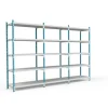 PROREGAL Fachbodenregal Maximus HxBxT200 x 125 x 50 cm 5 Ebenen Metallplatten-Fachboden Fachlast 152 kg Lichtblau-Lichtgrau