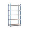 PROREGAL Fachbodenregal Maximus Pro HxBxT 220 x 150 x 50 cm 5 Ebenen Spanplatten-Fachboden Fachlast 236 kg Lichtblau-Lichtgrau* Kunststoffregale