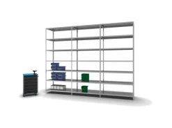 PROREGAL Fachbodenregal Schraubsystem Light-Duty Grundregal HxBxT 300 x 130 x 60 cm 7 Ebenen Fachlast 125 kg Beidseitig Nutzbar
