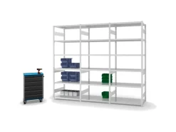 PROREGAL Fachbodenregal Stecksystem T-Profil Heavy-Duty Grundregal HxBxT 250 x 100 x 60 cm 6 Ebenen Fachlast 330 kg Beidseitig Nutzbar* Schwerlastregal