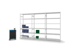 PROREGAL Fachbodenregal Stecksystem T-Profil Heavy-Duty Grundregal HxBxT 250 x 130 x 50 cm 6 Ebenen Fachlast 330 kg Beidseitig Nutzbar