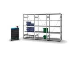 PROREGAL Fachbodenregal Stecksystem T-Profil Light-Duty Grundregal HxBxT 200 x 100 x 60 cm 5 Ebenen Fachlast 140 kg Einseitig Nutzbar