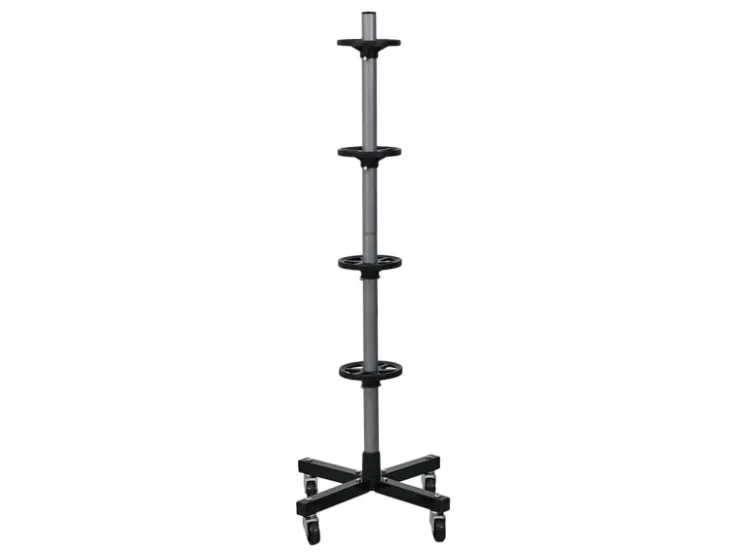 PROREGAL Fahrbarer Felgenbaum CARRERO für Autoreifen HxBxT 115,5 x 46 x 46 cm Bis Zu 4 Reifen Schwarz* Regale Schwarz