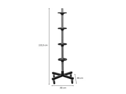 PROREGAL Fahrbarer Felgenbaum CARRERO für Autoreifen HxBxT 115,5 x 46 x 46 cm Bis Zu 4 Reifen Schwarz* Regale Schwarz