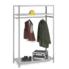 PROREGAL Garderobenregal Schraubsystem Grundregal HxBxT 200 x 100 x 60 cm Fachlast 100 kg Lichtgrau