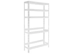 PROREGAL Getränkekistenregal Bodensee HxBxT 180 x 100 x 30 cm 6 Kisten und 3 Boards Weiss