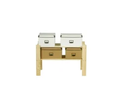 PROREGAL Holzregal Pinepeak HxBxT 50 x 80 x 28 cm 2 Fachboden 1,2 cm Dickes Kiefernholz Natur