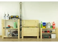PROREGAL Holzregal Pinepeak HxBxT 50 x 80 x 28 cm 2 Fachboden 1,2 cm Dickes Kiefernholz Natur