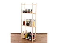 PROREGAL Holzregal Timbercraft HxBxT 170 x 65 x 28,5 cm Fachlast 35 kg 4 Fachboden 1,4 cm Dickes Kiefernholz Natur