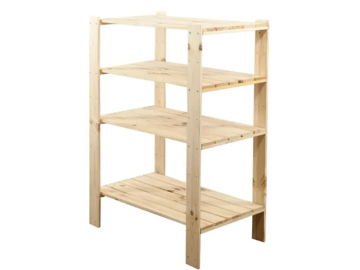PROREGAL Holzregal Woodland HxBxT 115 x 80 x 50 cm Fachlast 120 kg 4 Fachboden Kiefernholz Natur* Bücherregale