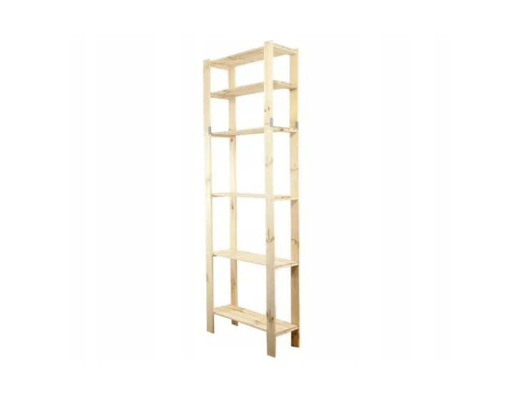 PROREGAL Holzregal Woodland HxBxT 230 x 80 x 50 cm Fachlast 120 kg 6 Fachboden Kiefernholz Natur
